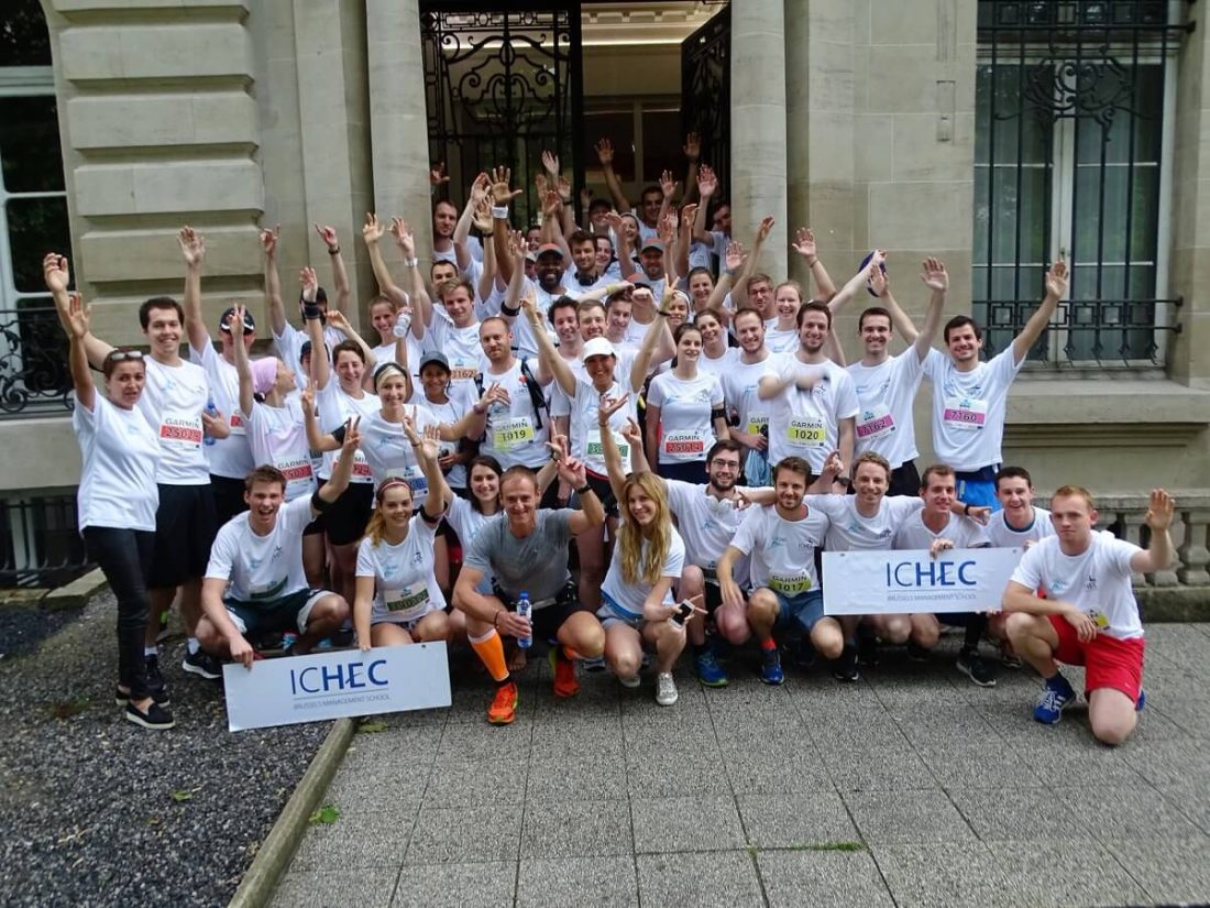 Participation de Philippe de Moerloose aux 20km de Bruxelles aux côtés de l'ICHEC RUN