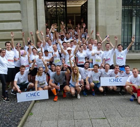 Participation de Philippe de Moerloose aux 20km de Bruxelles aux côtés de l'ICHEC RUN
